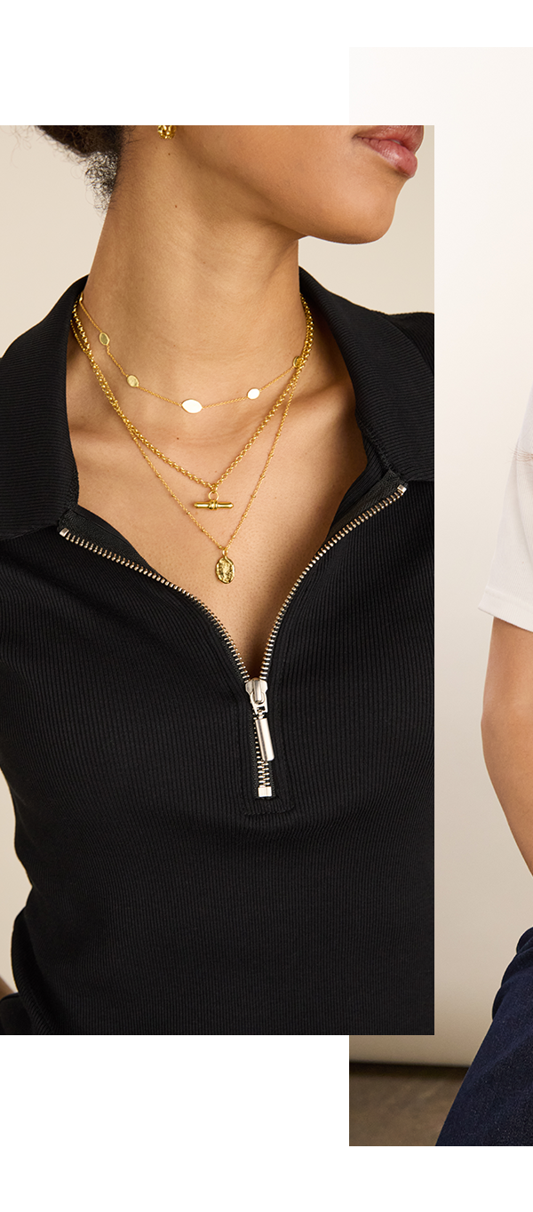 Ivy Organic Rib Zip Collar Top