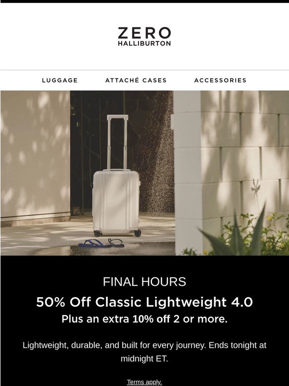Ends Tonight: Extra 10% Off + 50% Off Classic Lightweight 4.0
