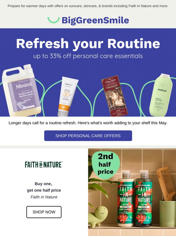 Your May personal care: up to 33% off