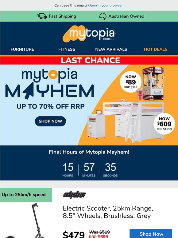 🛑 Ends Tonight: Mytopia Mayhem 🏁