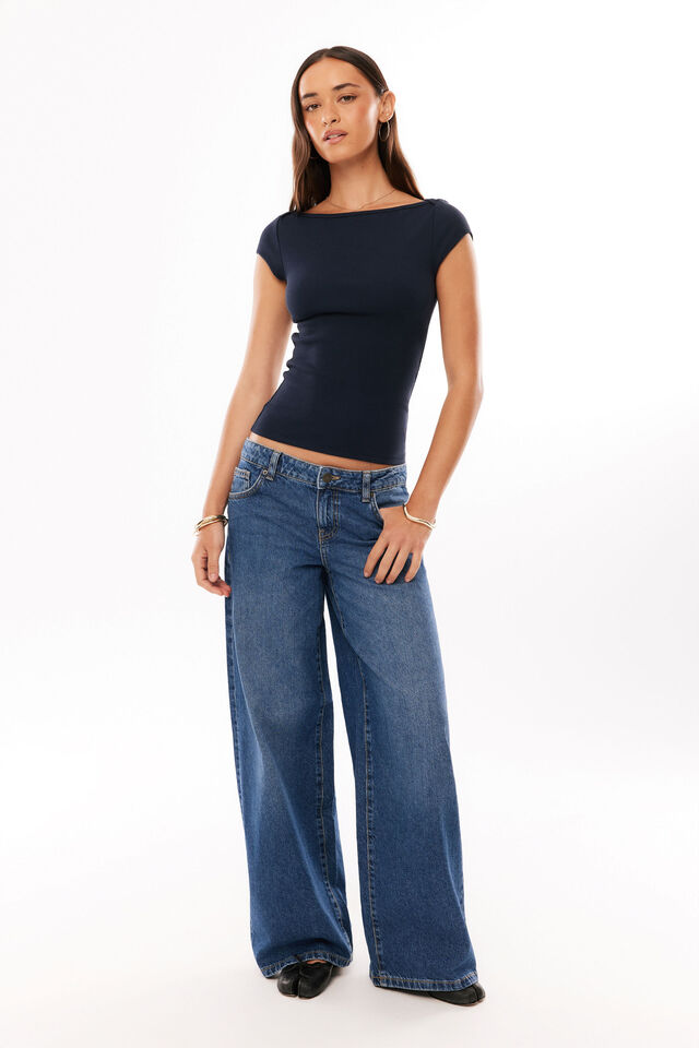 Low Rise Baggy Jean $45