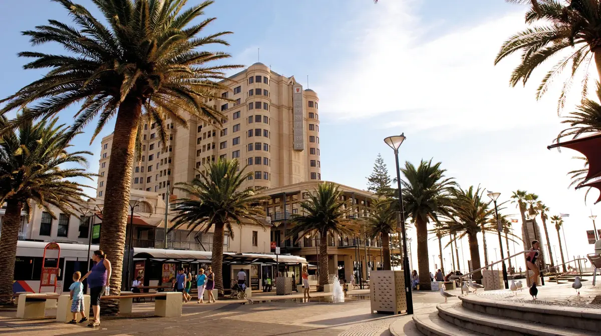 Adelaide Waterfront Glamour on Glenelg Beach with Daily Breakfast & Parking