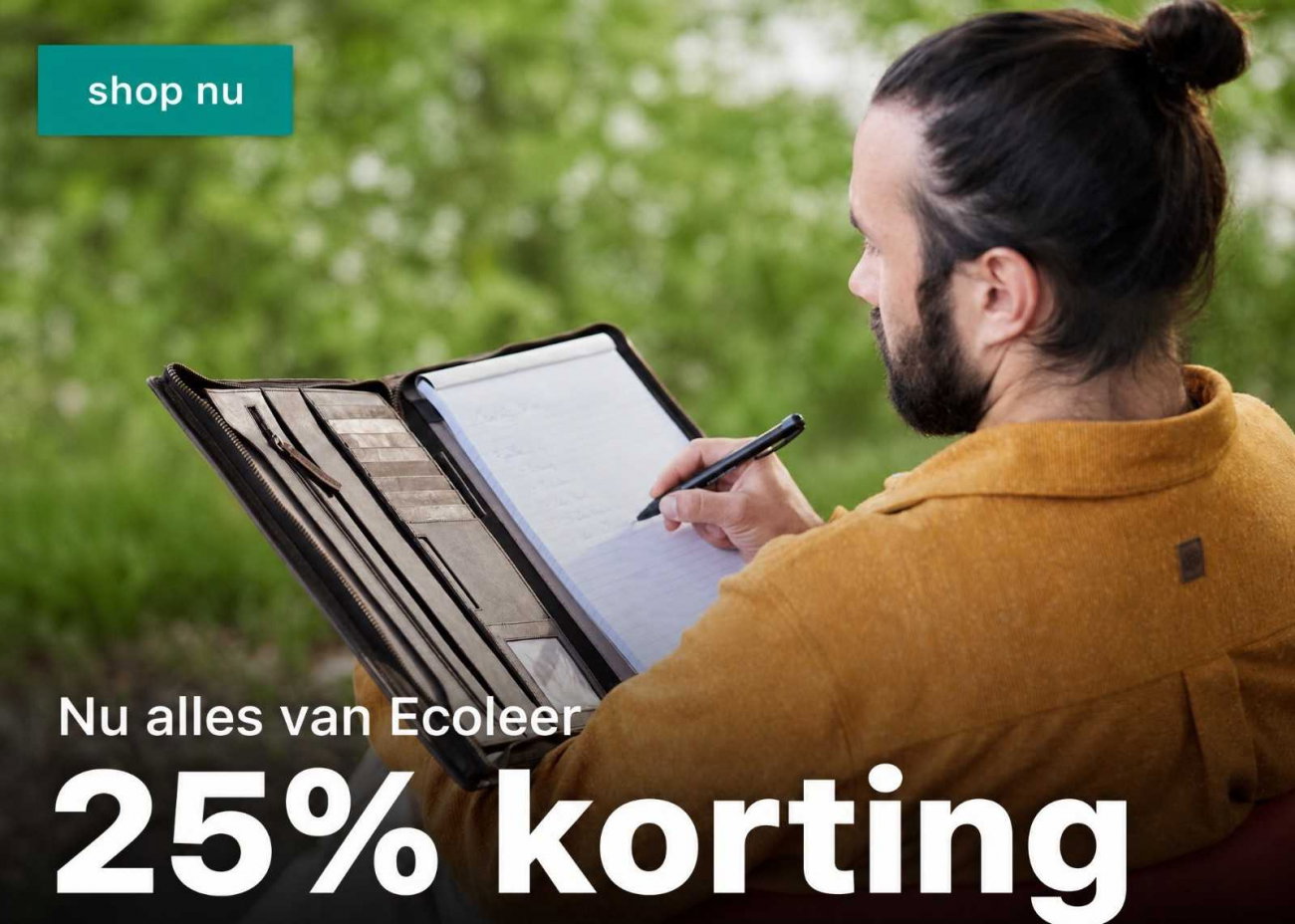 25% korting op hangmatten en leren tassen & accessoires