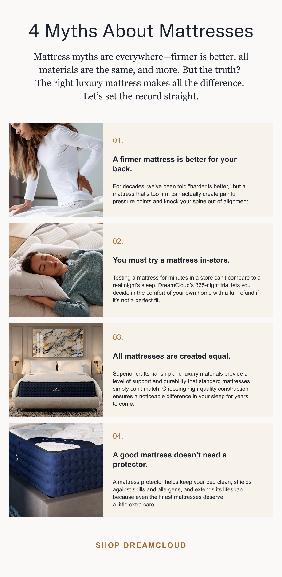 4 myths about mattresses