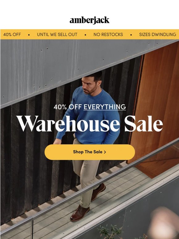 The Warehouse Sale is Live
