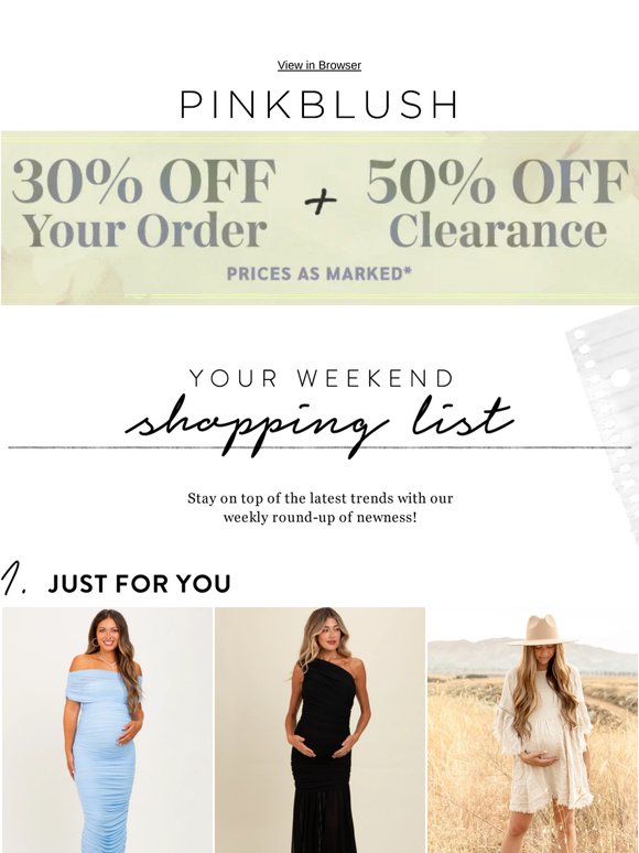 ⏳ Last Chance For 50% Off Clearance + 30% Off Your Order!