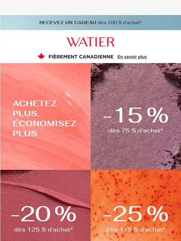 Jusqu’à 25 % de rabais – se termine bientôt