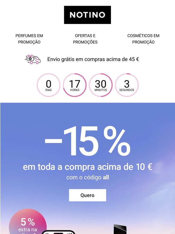 Mime-se ainda mais! −15% em toda a encomenda acima de 10 €