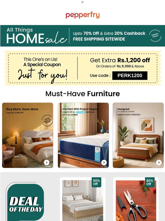 Final Call: All Things Home Sale Ends Tonight 🔥