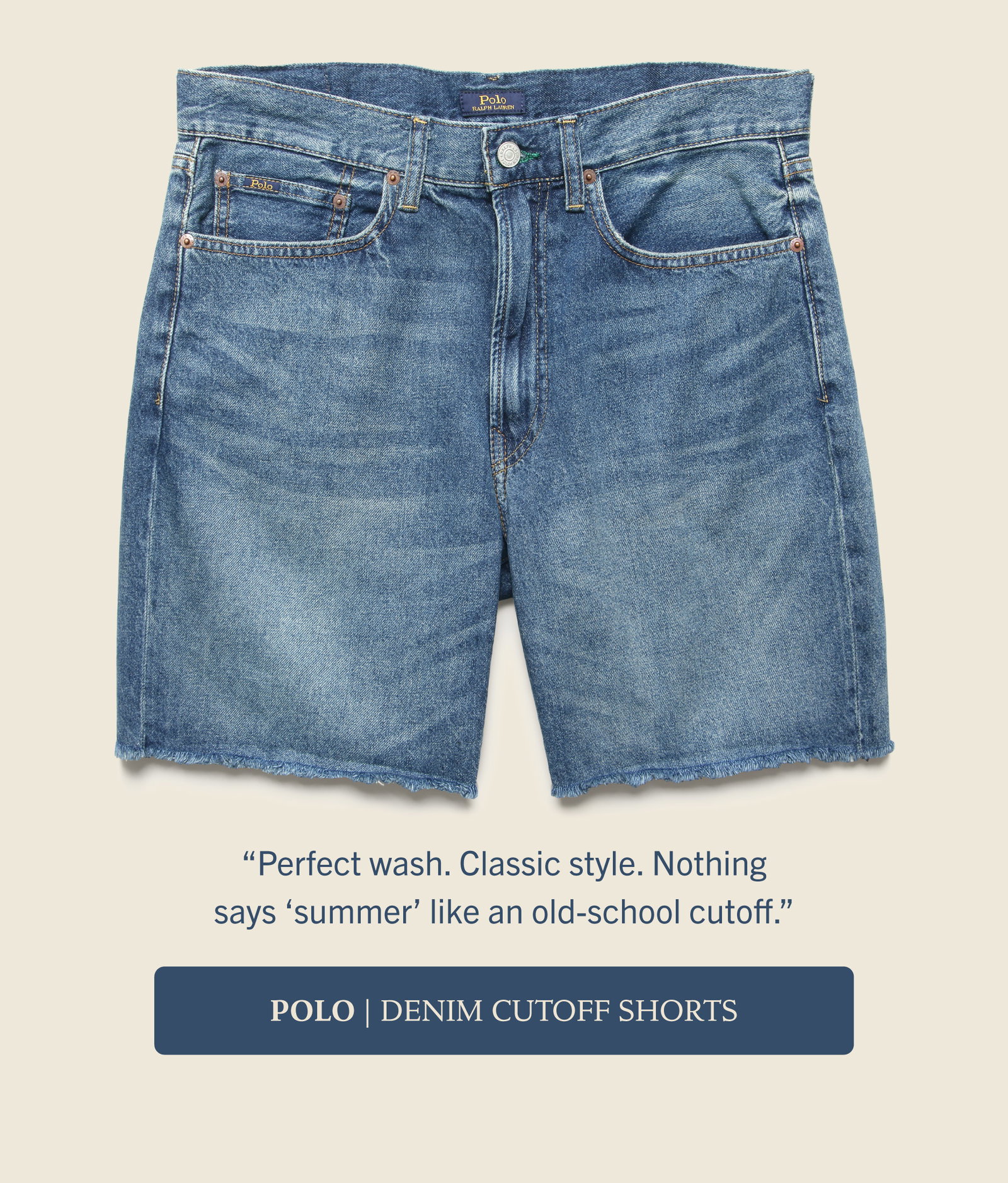Polo Denim Cutoff Shorts