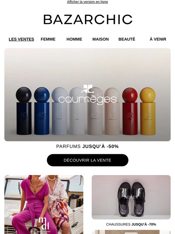 Courrèges, Sans Complexe - Billet Doux, Mare di Latte... Les nouvelles ventes vous attendent