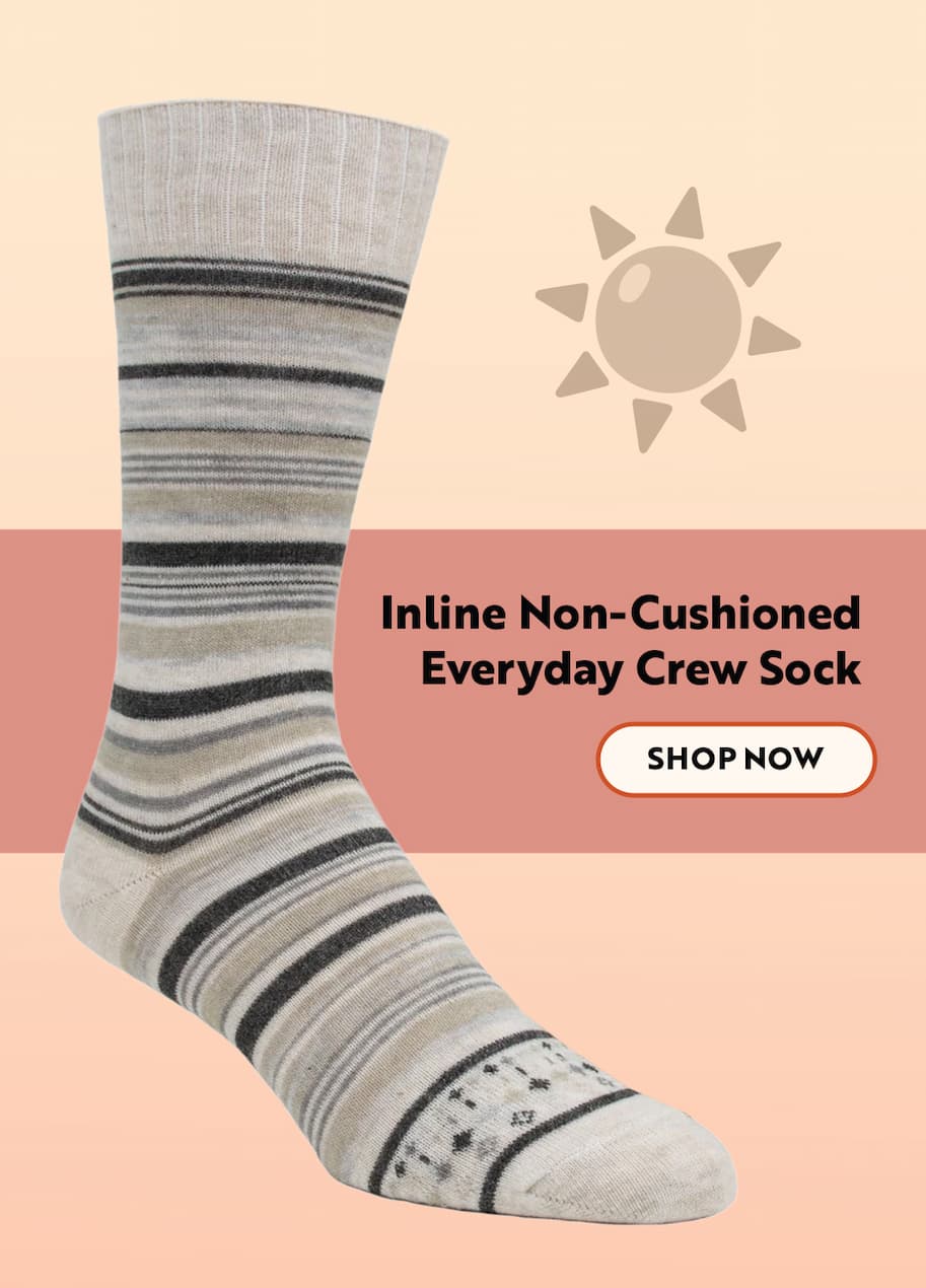 Inline Non-Cushioned Everyday Crew Sock