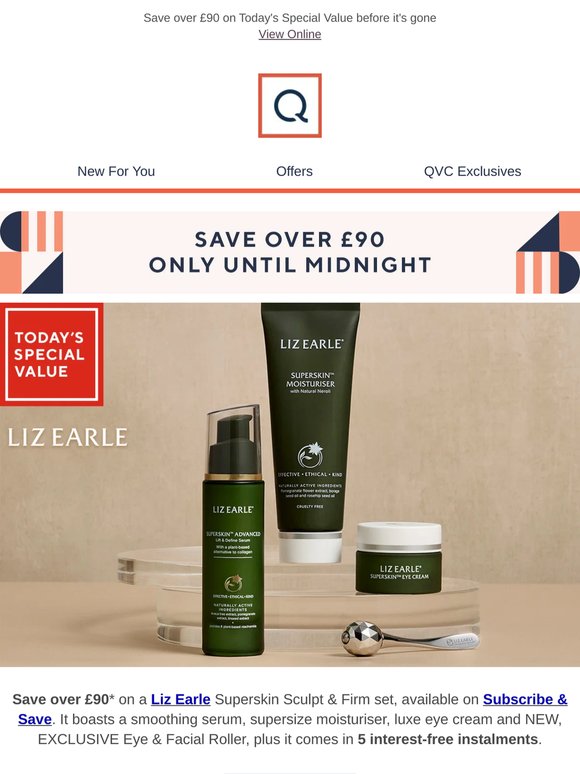 Liz Earle Superskin waits 'til midnight only!