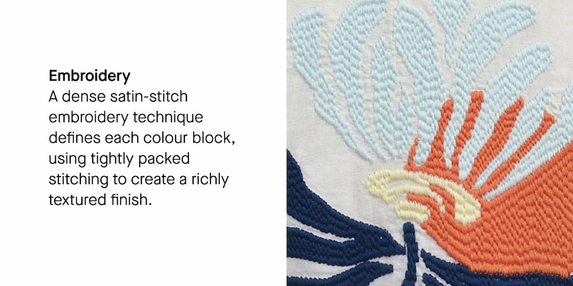 Didcot - Ecru And Multicolour Flower Embroidered Short-Sleeve Shirt