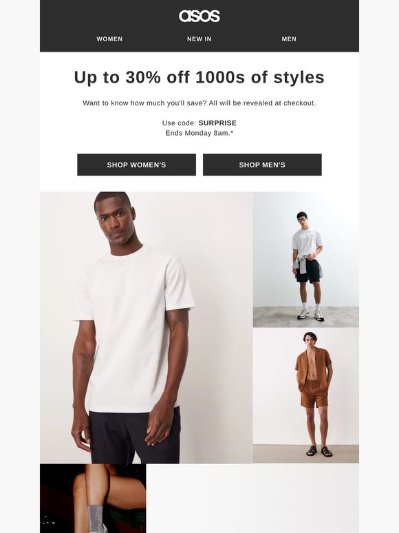 Up to 30% off 1000s of styles