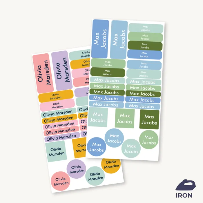 Top Up Name Labels - Iron On