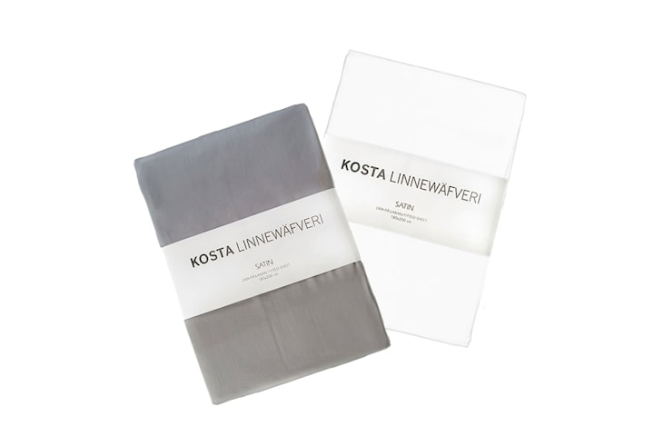Kosta Linnewäfveri dra-på-lakan i 100% bomullssatin 2-pack