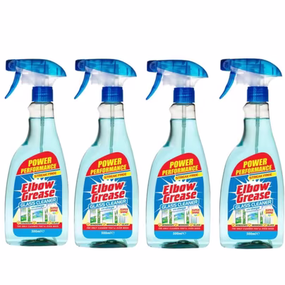 4 x Elbow Grease Glass Cleaner with Vinegar for Windows...