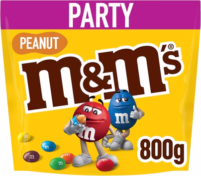 M&Ms Party Sharing Bags (800g) - Chocolate, Peanut, an...