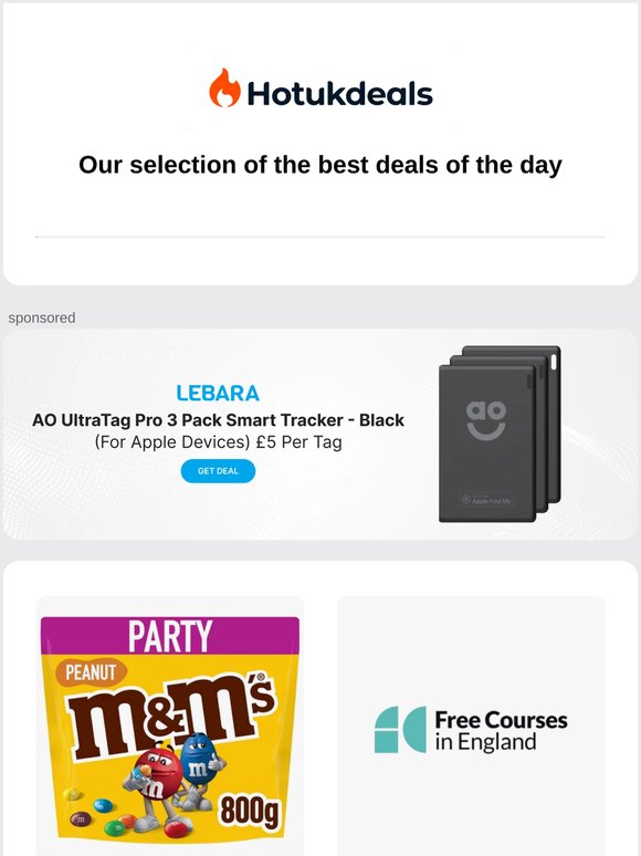 Our selection of the best deals of the day