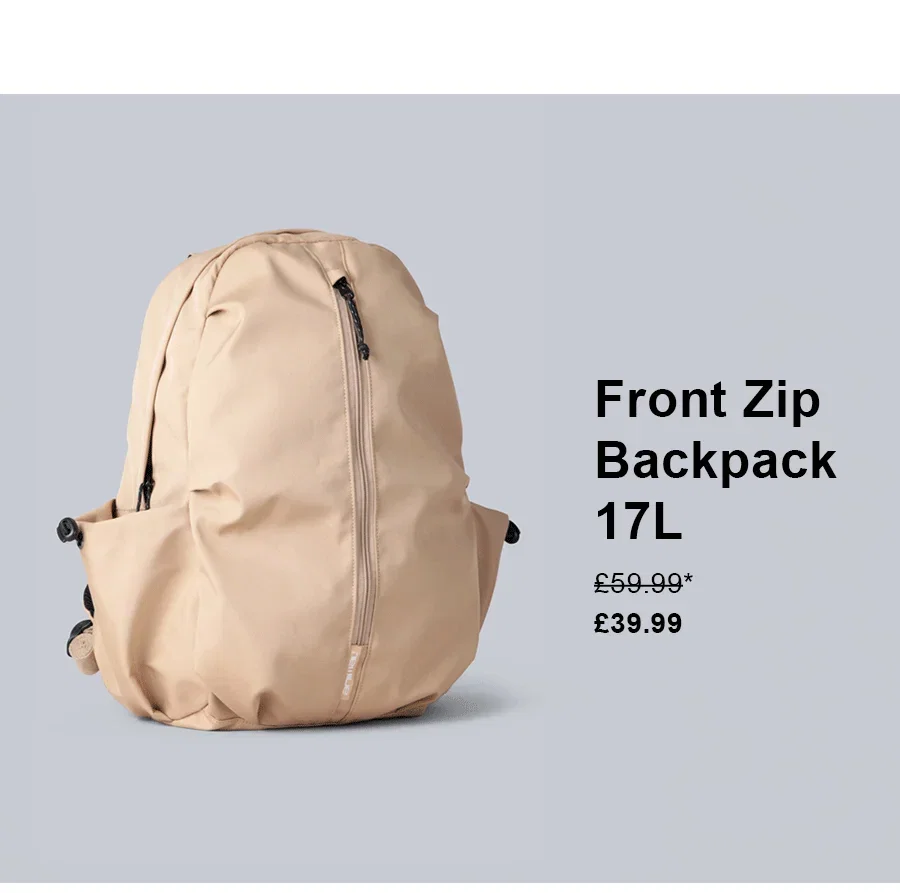 Front Zip Backpack 17L
