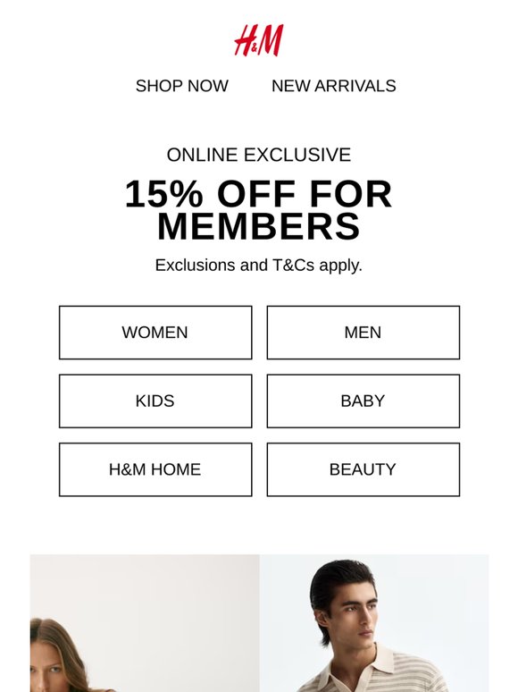 15% off | Member exclusive