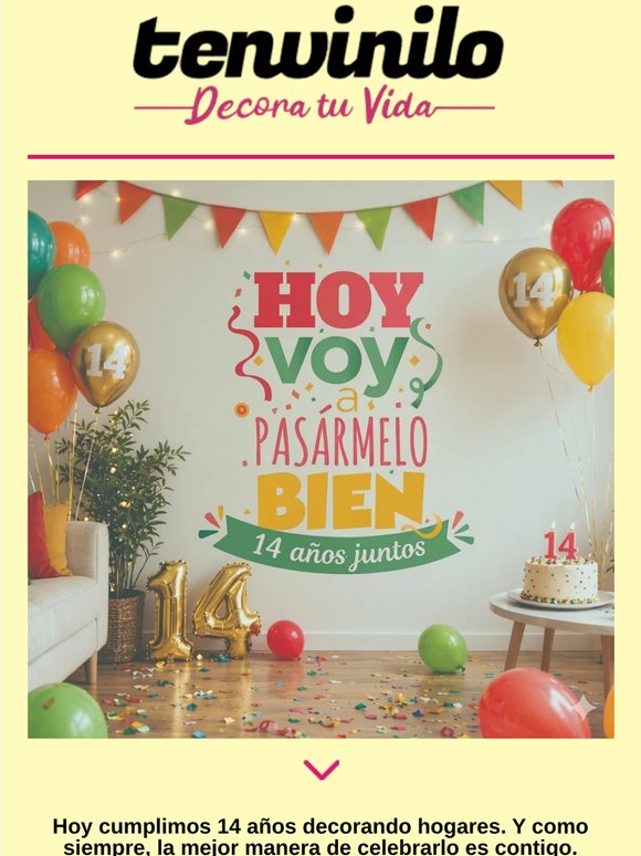 14 años juntos: tu regalo está dentro