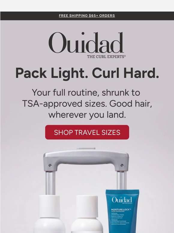 Good curls. Small bottles. No compromises.