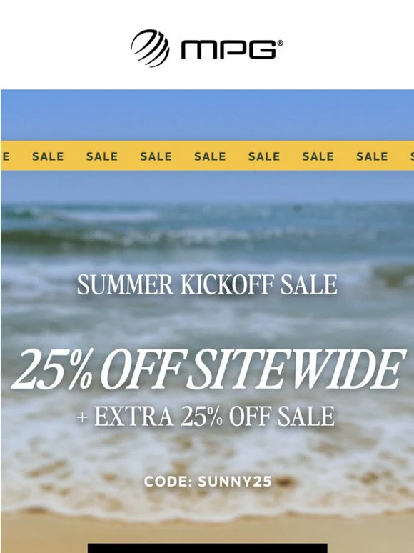 Act Fast. 25% Off Sitewide Won't Last.