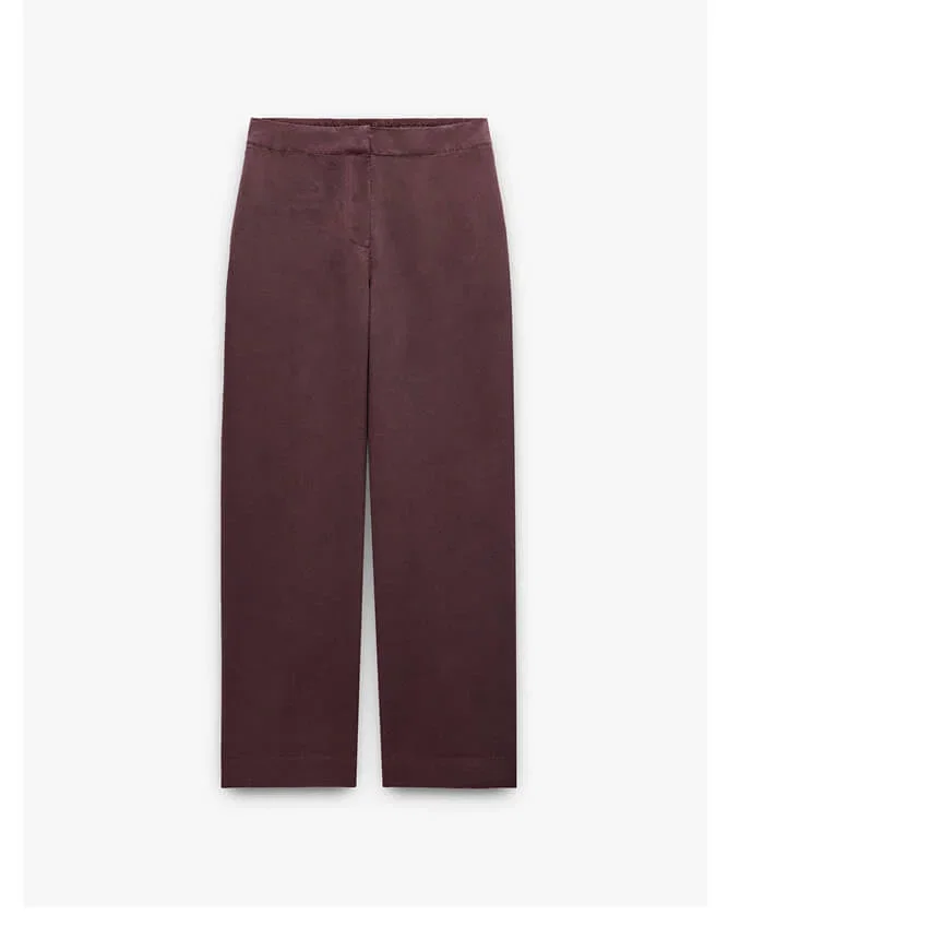 Plain trousers with 100% lyocell