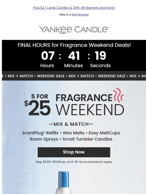 FINAL HOURS to Save: 5/$25 Fragrance Weekend