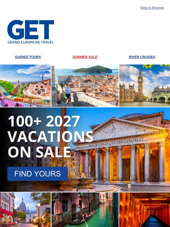 100+ 2027 Trips on Sale!