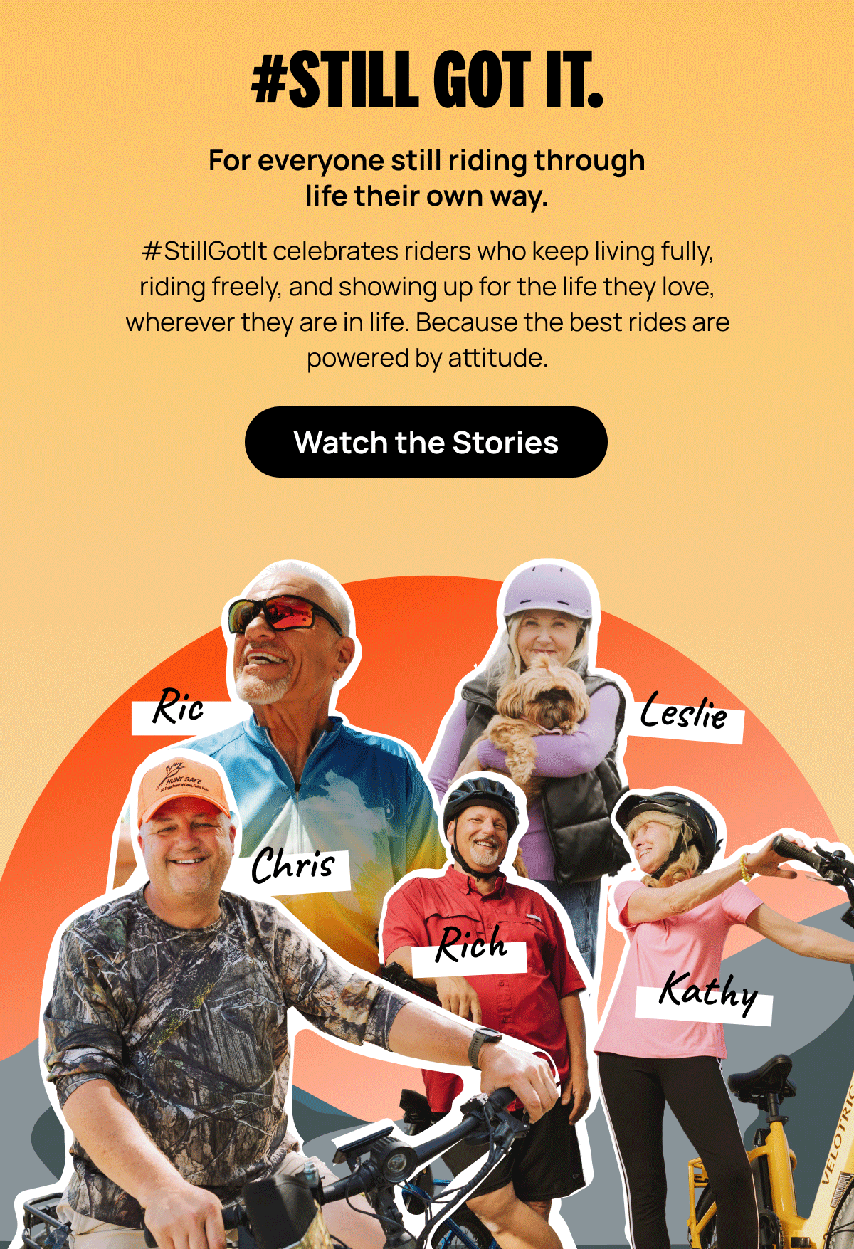 REAL STORIES.  REAL RIDERS.