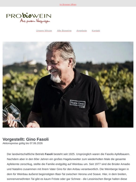 🍷 Gino Fasoli – Authentische Weine aus dem Herzen Venetiens, jetzt bis 10% sparen!