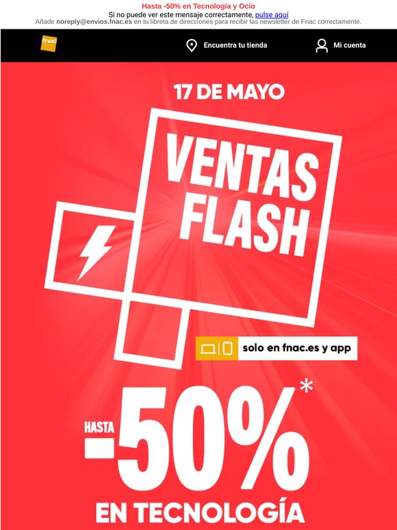 ¡Ventas Flash solo por tiempo limitado!