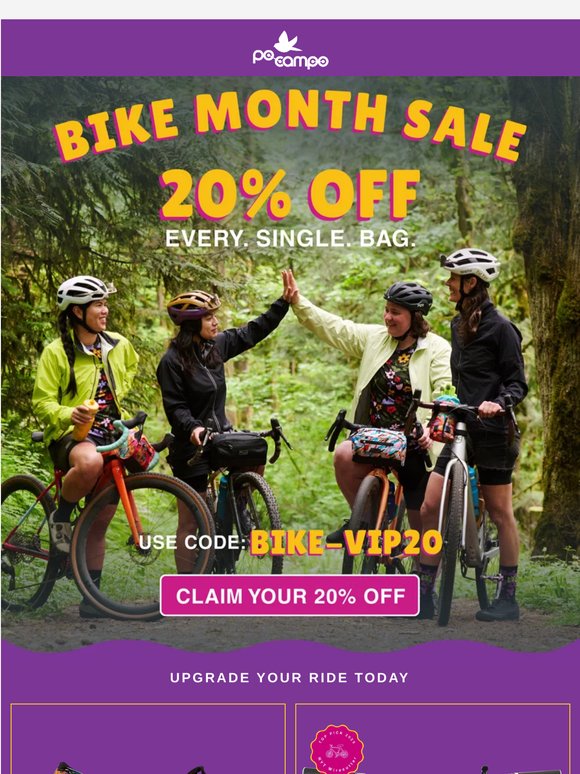 20% Off Sitewide. Here's where we'd start 🚲