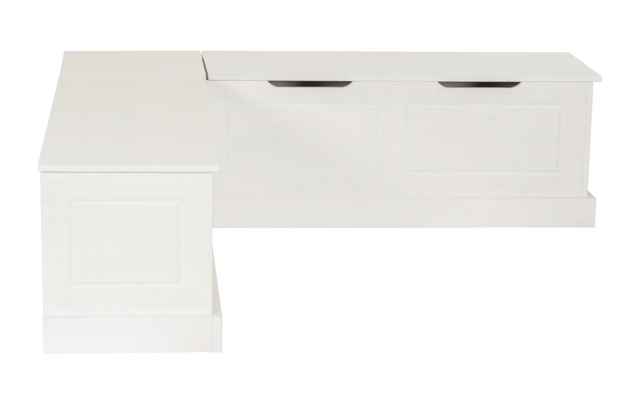 Troy White Backless Nook Seating
