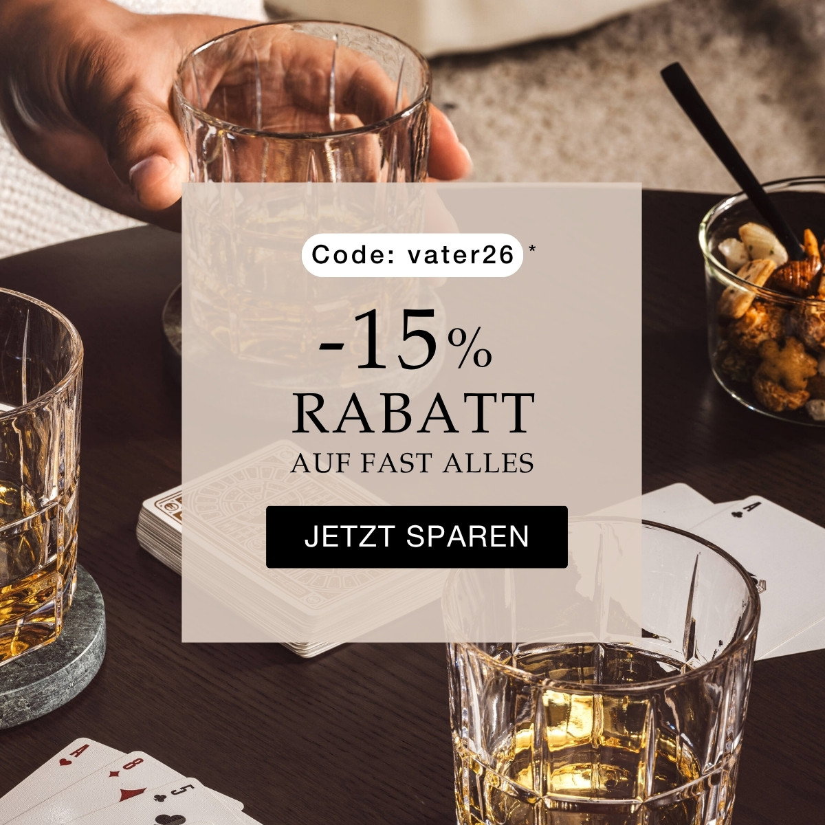 15 % Rabatt auf fast alles mit dem Code: vater26