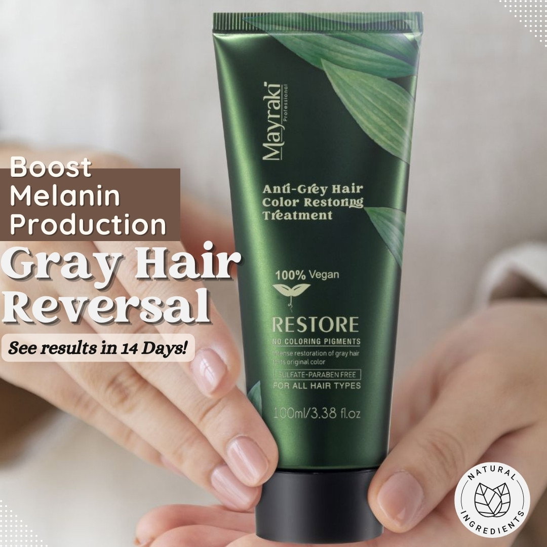 Image of Mayraki Anti Grey Restoring Treatment - Grey hair treatment to reverse grey hair, improve grey hair texture, restore color naturally | 100 ml/3.38 fl. oz  Set of 2 | New Packaging