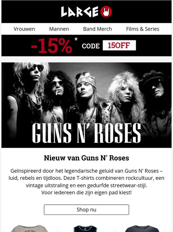 Je merch gaat helemaal los: nu met 15% KORTING!