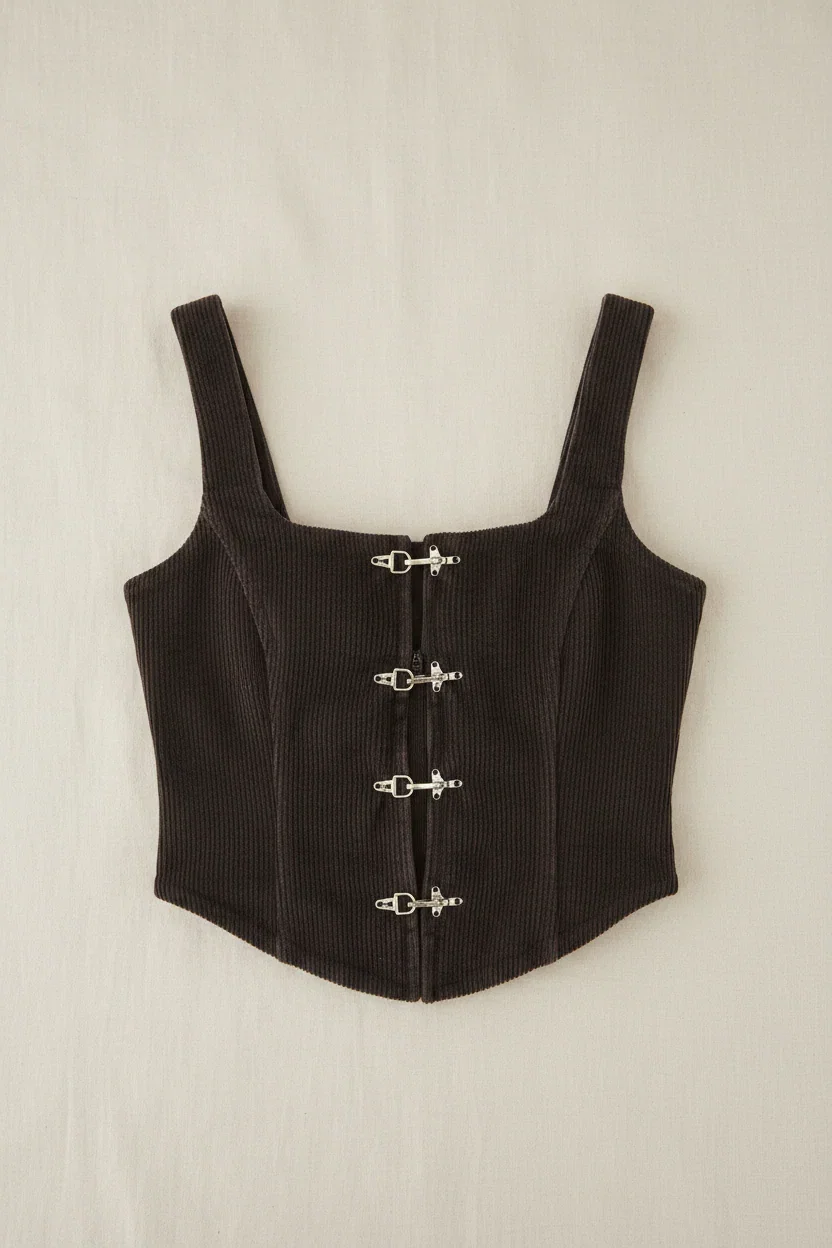 Basic Pleasure Mode Hot Chocolate Corset Top
