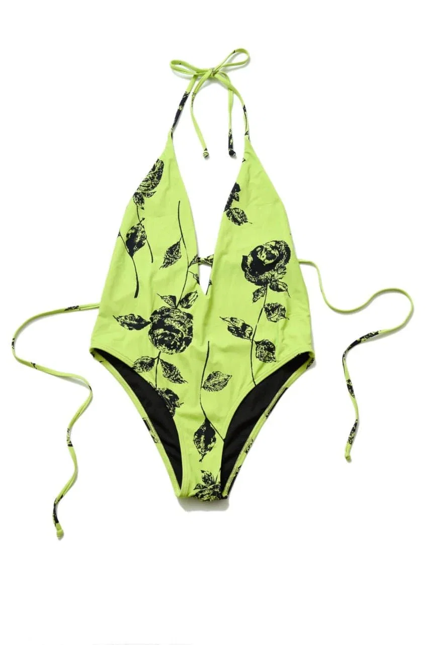 Bitching & Junkfood CHER One-Piece Swimsuit Neon Rose