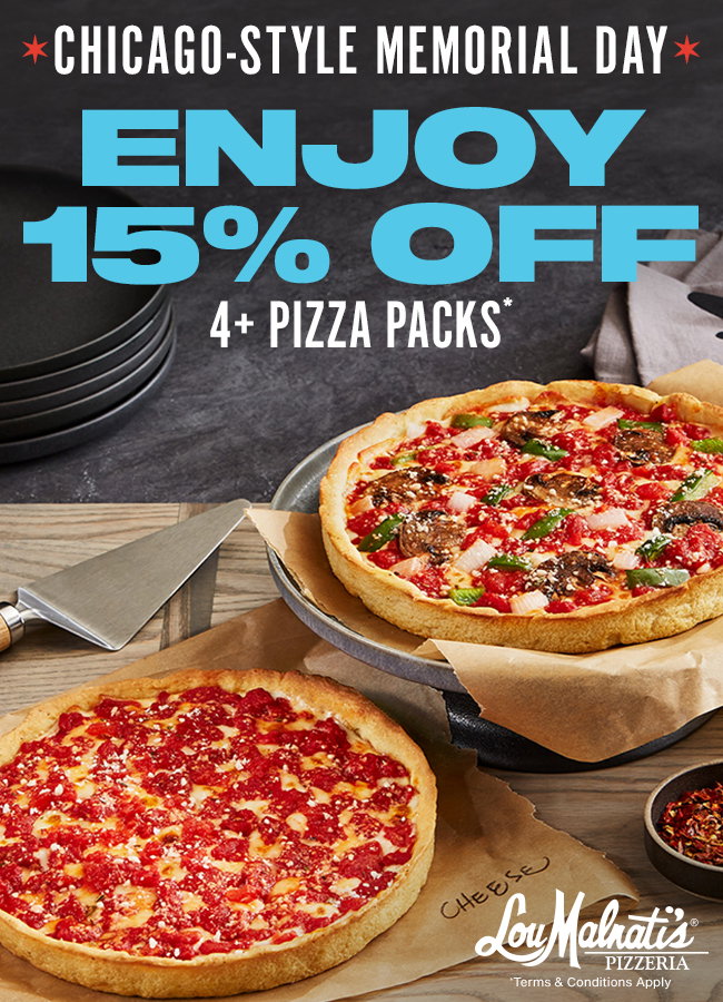 Save 15% on Select Pizza Packs