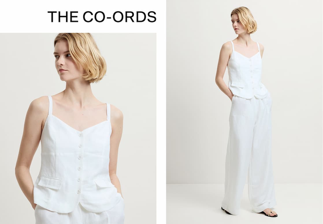 Cooper Linen Tailored Button Front Cami Top