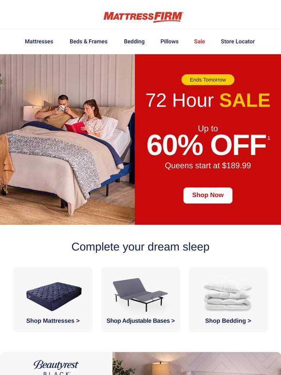 You have up to 60% off select beds waiting 👉 Go for it