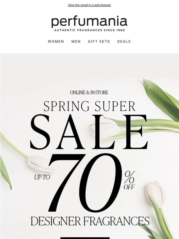 Up to 70% Off Designer Fragrances