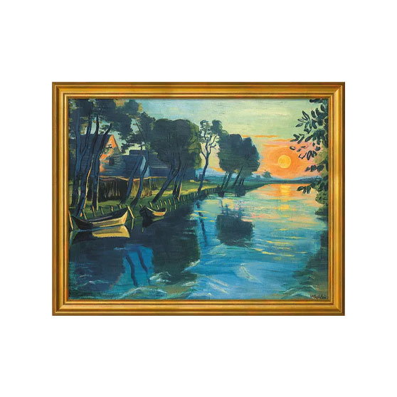 Max Pechstein: Bild 'Die ersten Sonnenstrahlen am Mühlengraben'