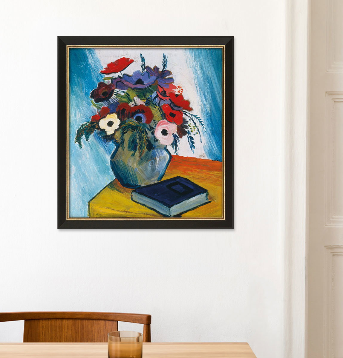 August Macke: Bild 'Stillleben mit Anemonen und blauem Buch'