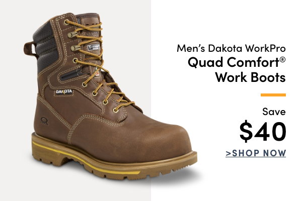 Men's Dakota WorkPro Quad Comfort® Work Boots Save $40