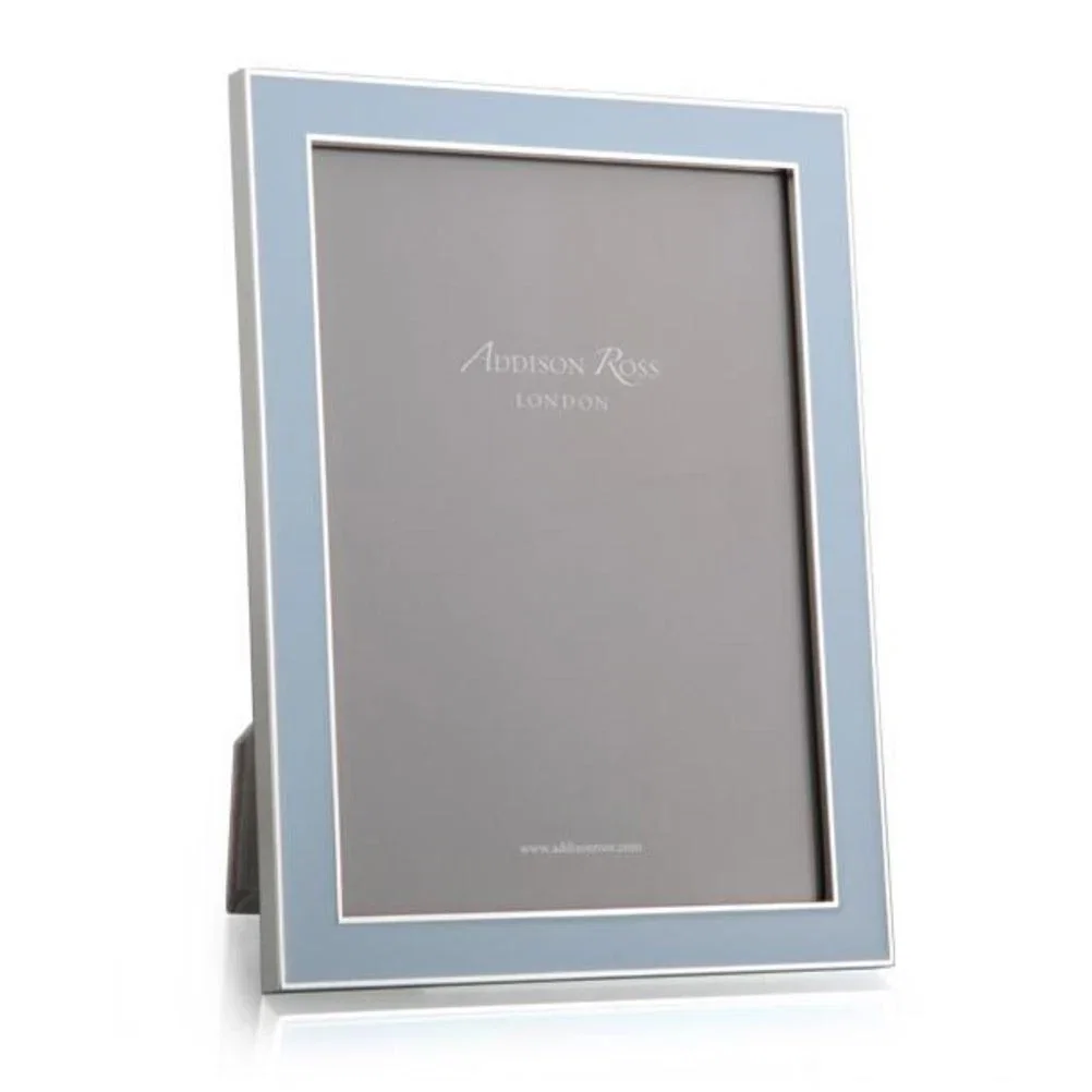 Image of Powder Blue Enamel & Silver